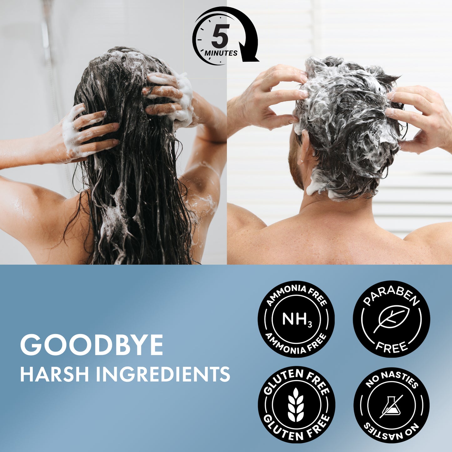 Dark Brown Coloring Shampoo, 80ml