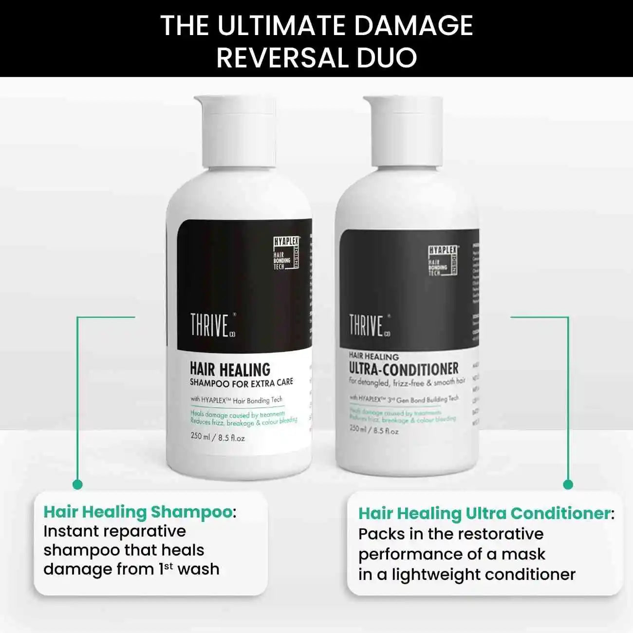 Hair Healing Shampoo (250ml) + ThriveCo Hair Healing Conditioner (250ml) Combo