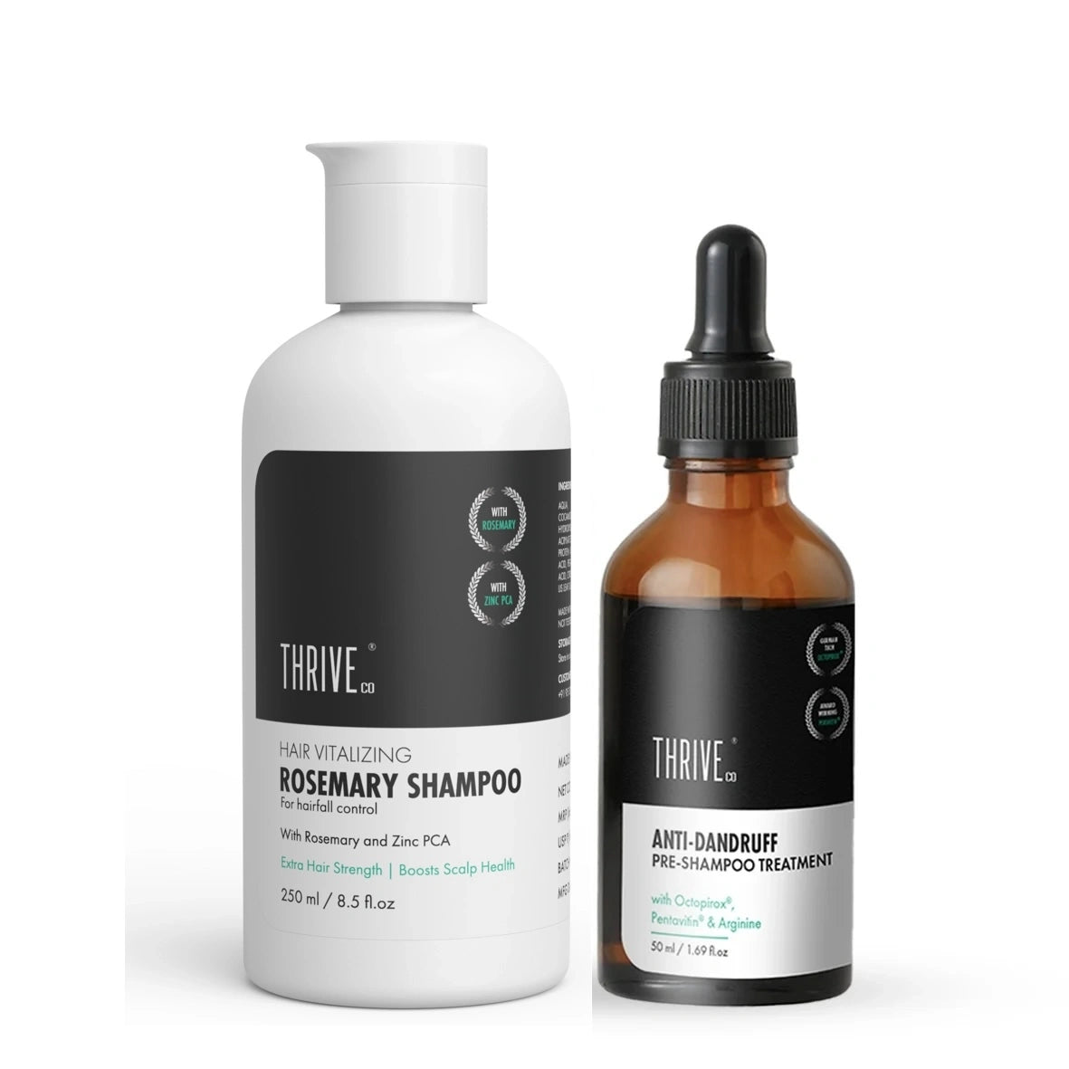 ThriveCo Perfect Hair Wash Kit Hair Vitalizing Rosemary Shampoo Anti Dandruff Pre Shampoo Treatment