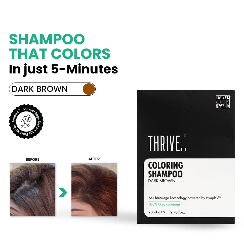 Dark Brown Coloring Shampoo, 80ml