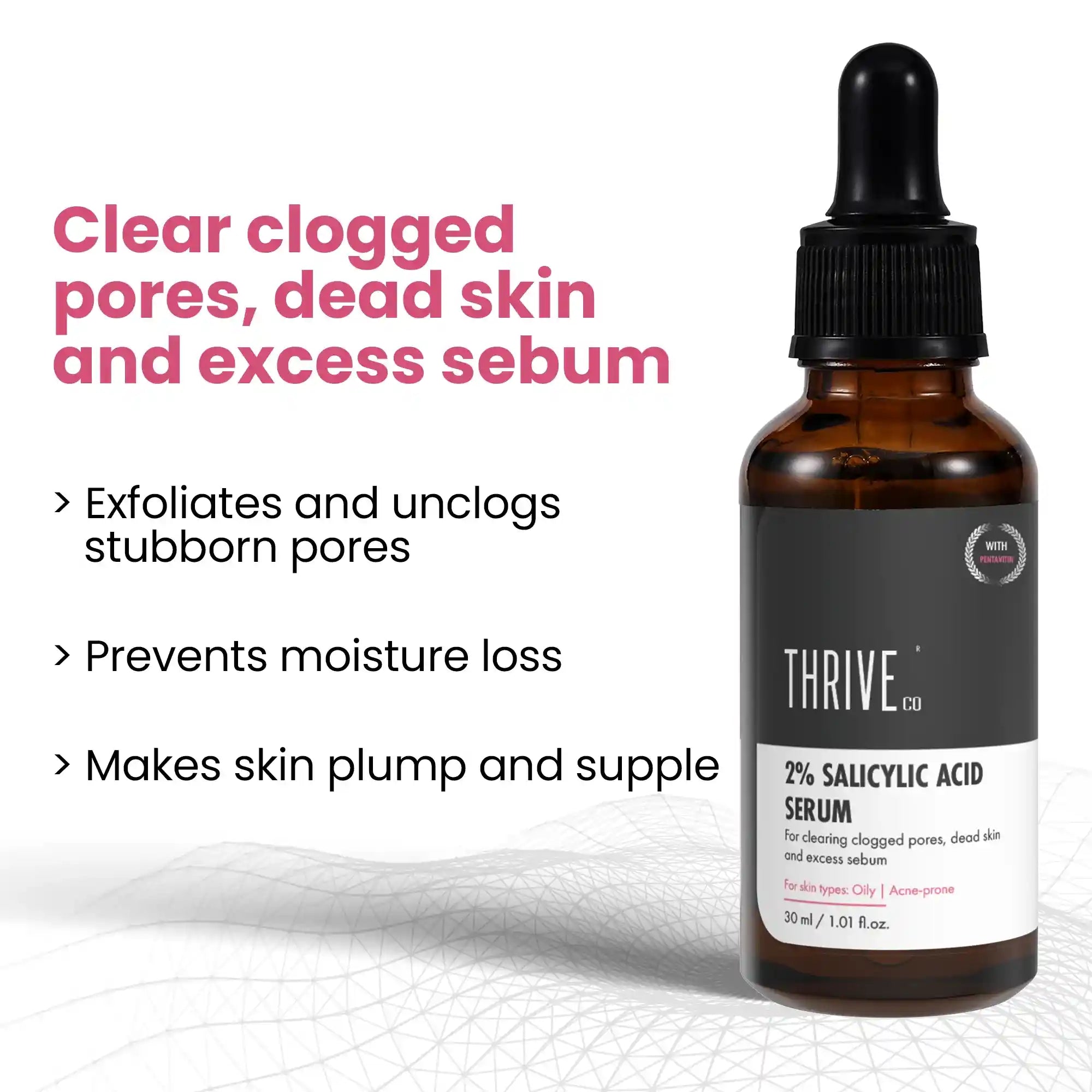 2 Salicylic Acid Serum for Acne Free Clear Skin ThriveCo