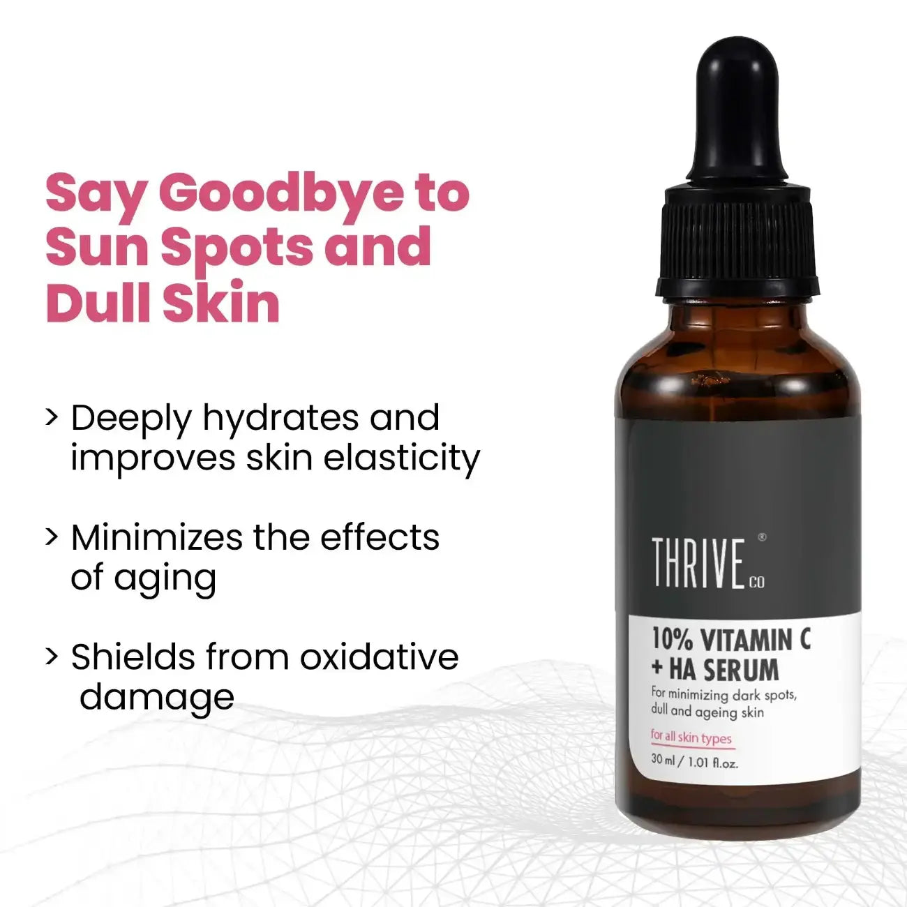 10% Vitamin C Serum with Hyaluronic Acid, 30ml