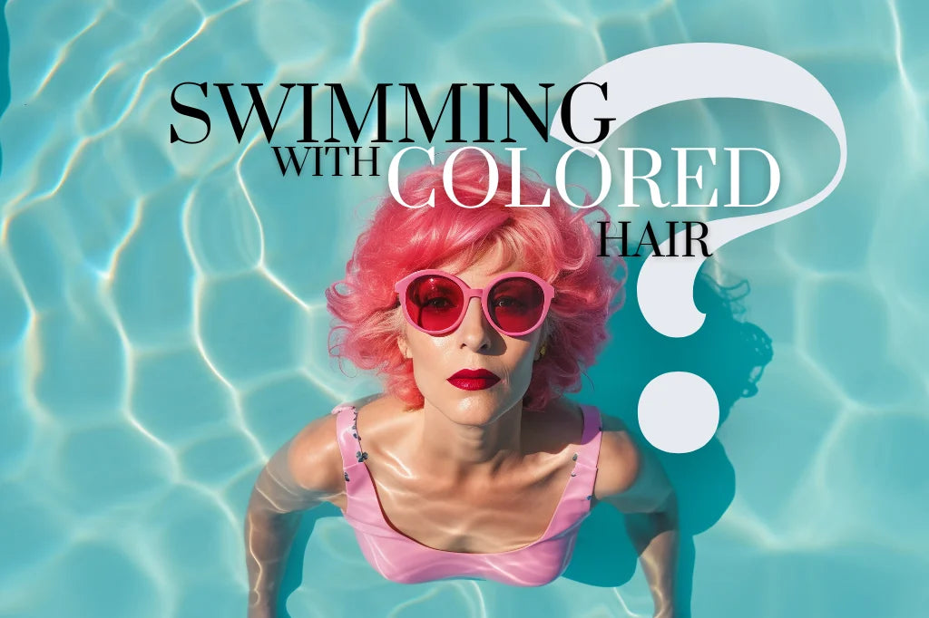 Swimming with colored hair