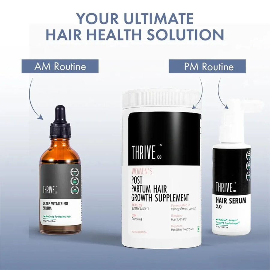 Hair Growth Serum, 50ml + Women's Post Partum Hair Growth Supplement, 60N