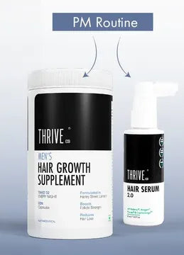 PM Routine of How to Use ThriveCo Hair  Supplement for Men