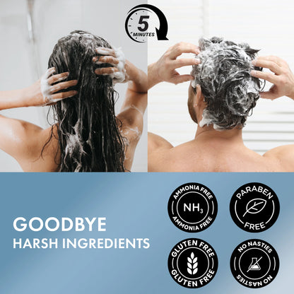 ammonia free shampoo that colors hair black