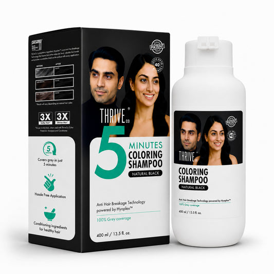 ThriveCo 5 Minutes Coloring Shampoo Natural Black, 400ml