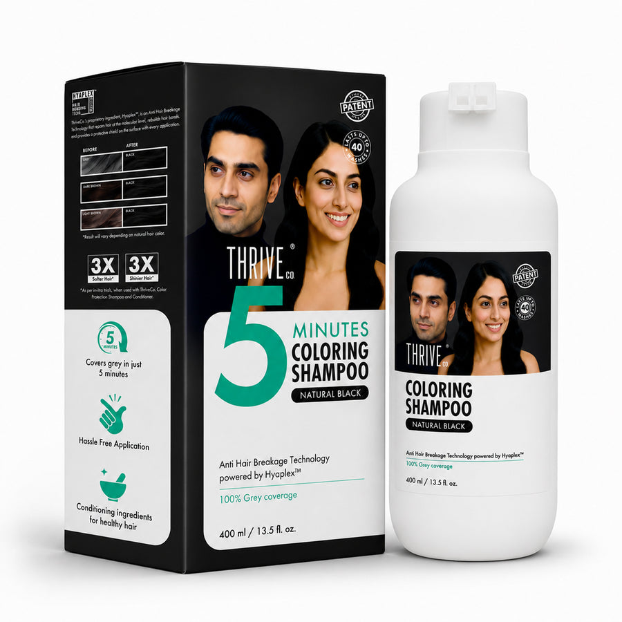 ThriveCo 5 Minutes Coloring Shampoo Natural Black, 400ml