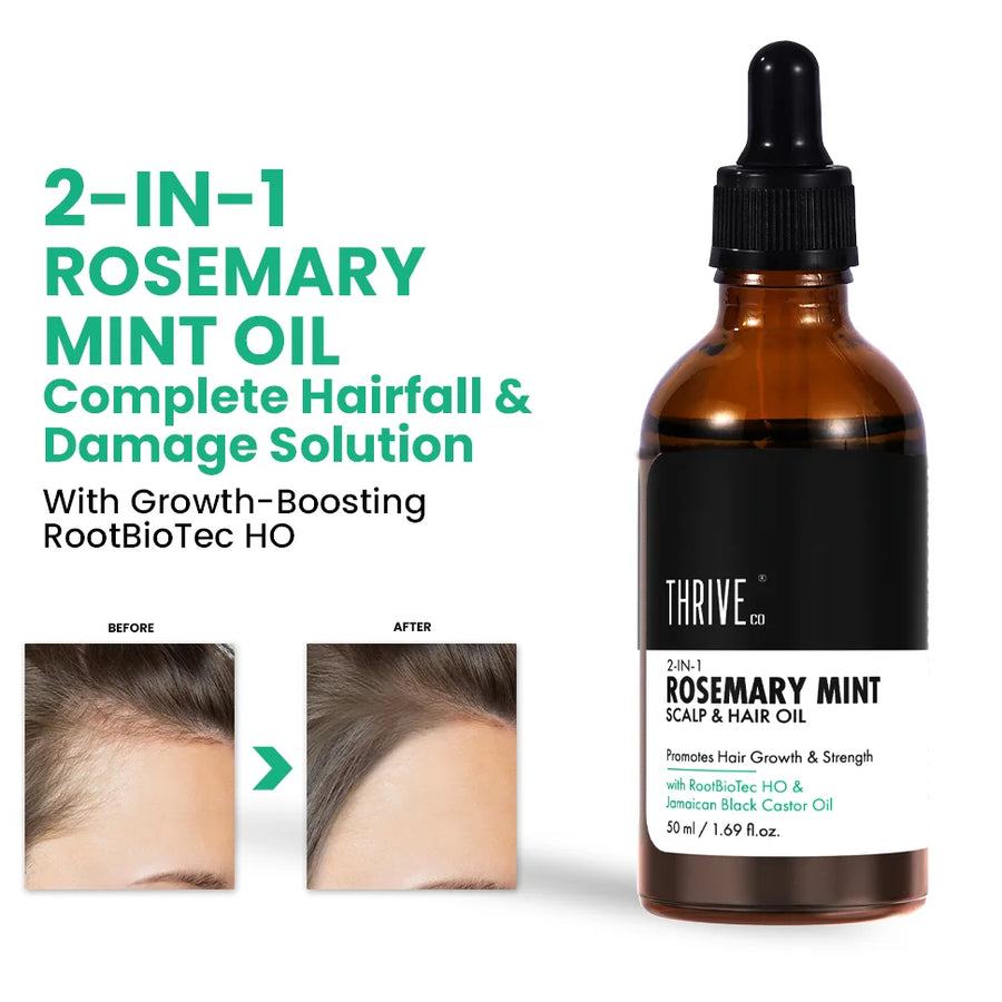 2-In-1 Rosemary Mint Hair Oil, Pack of 2 - 50ml each