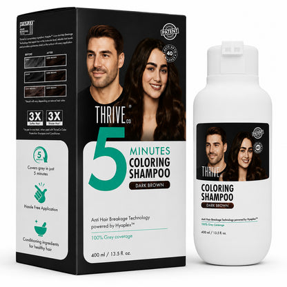 ThriveCo 5 Minutes Coloring Shampoo Dark Brown, 400ml
