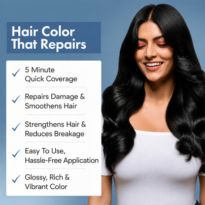 ThriveCo 5 Minutes Coloring Shampoo Natural Black, 400ml