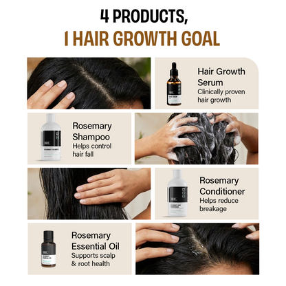Anti Hair Fall Combo Rosemary shampoo + Rosemary Conditioner + Rosemary essential oil + Hair Growth Serum