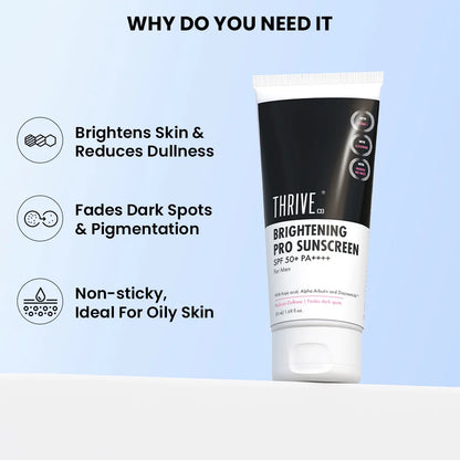 Brightening PRO Sunscreen SPF 50+ PA++++ For Men, 50 ml