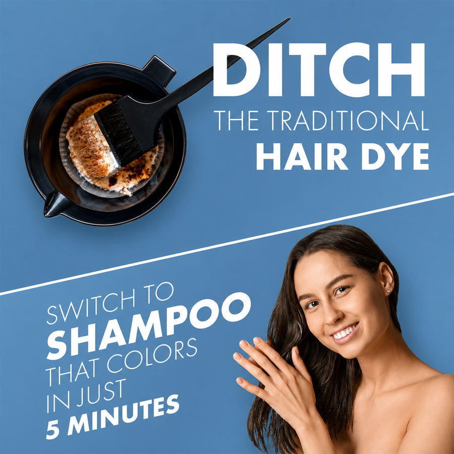 ThriveCo 5 Minutes Coloring Shampoo Natural Black, 400ml