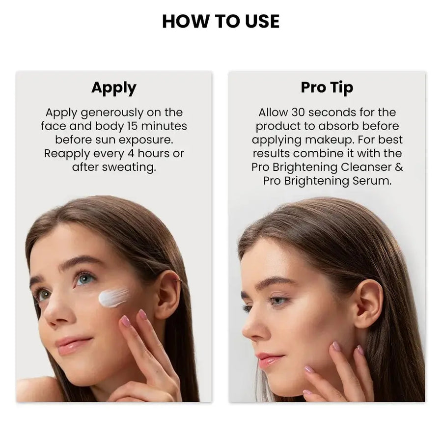 Sunscreen for Women SPF 50: Brightening Pro PA++++