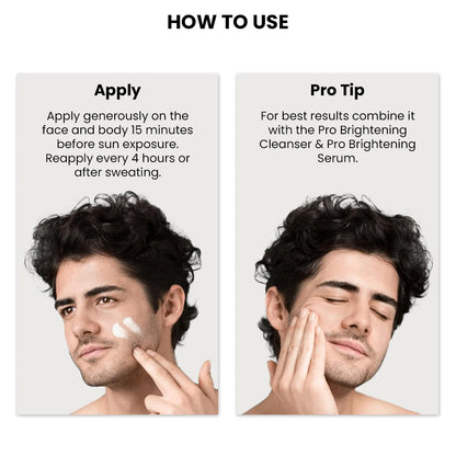 Brightening PRO Sunscreen SPF 50+ PA++++ For Men, 50 ml