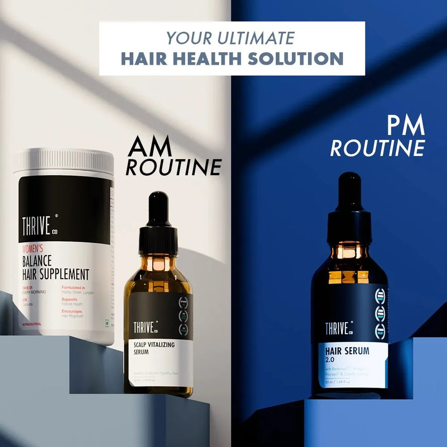 Hair Growth Serum, 50ml + Women's Hair Growth Supplement, 60N + Women's Balance Hair Supplement, 30N