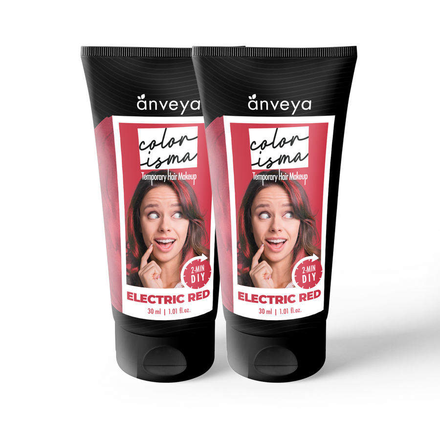 Anveya Colorisma Electric Red Temporary Hair Color, Pack of 2, 30ml each