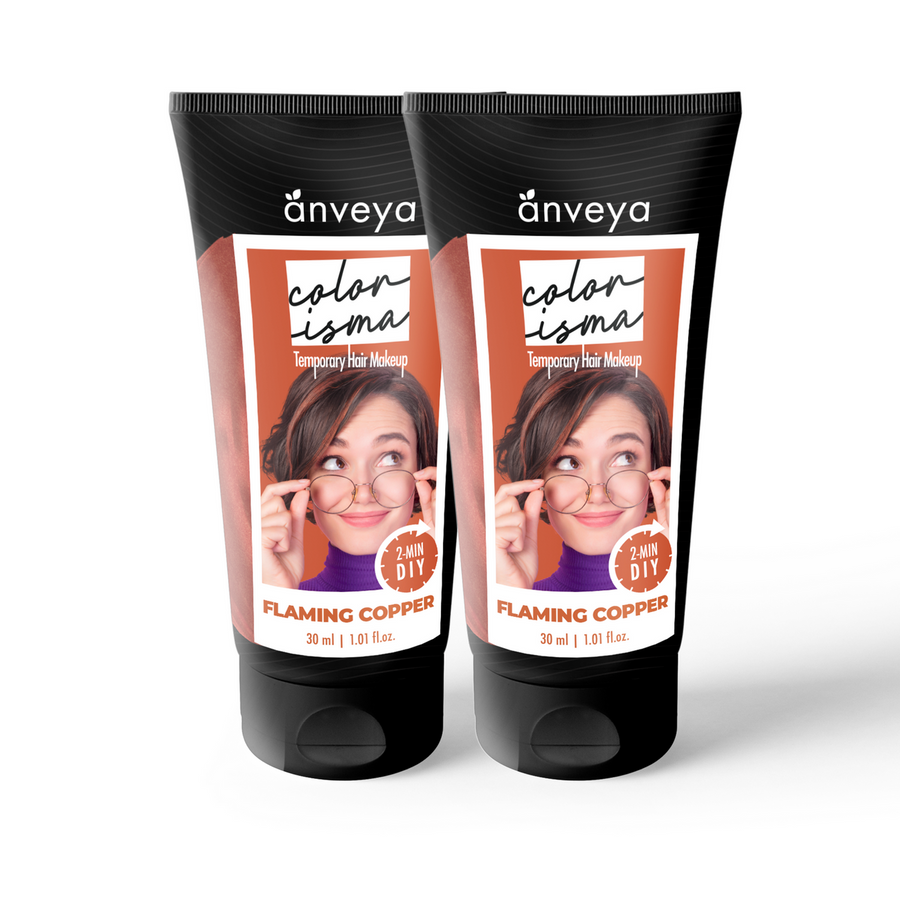 Anveya Colorisma Flaming Copper Temporary Hair Color, Pack of 2, 30ml each
