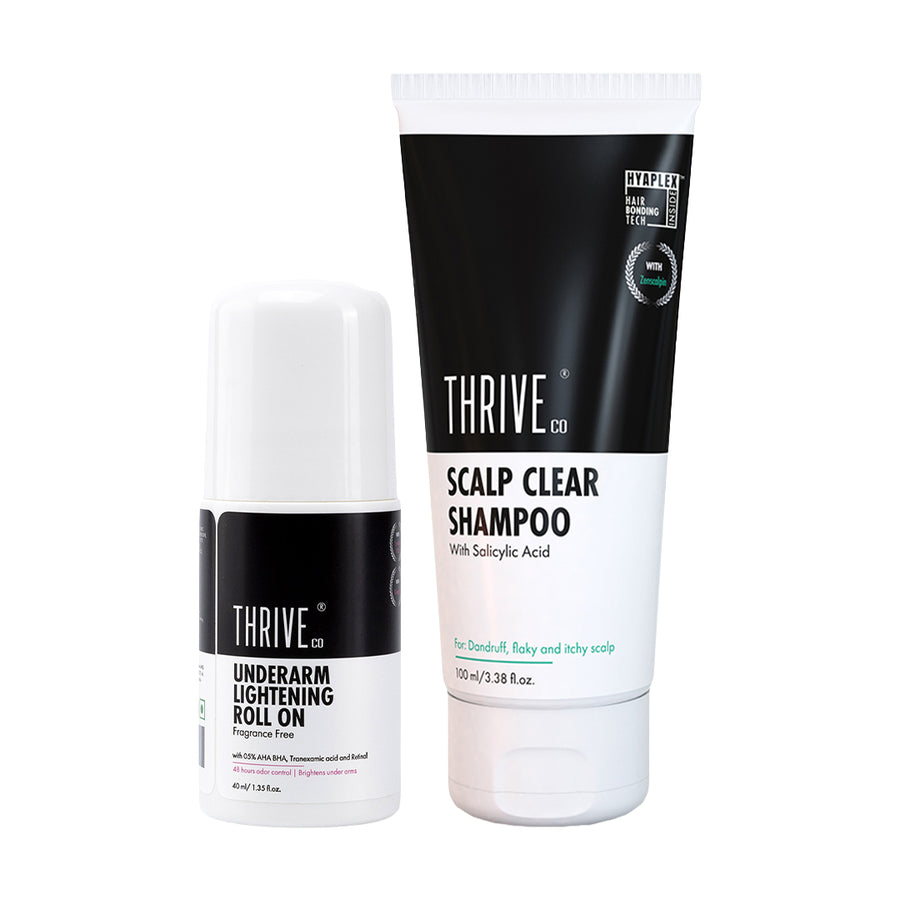Scalp Care Shampoo,100ml + ThriveCo Underarm Roll on