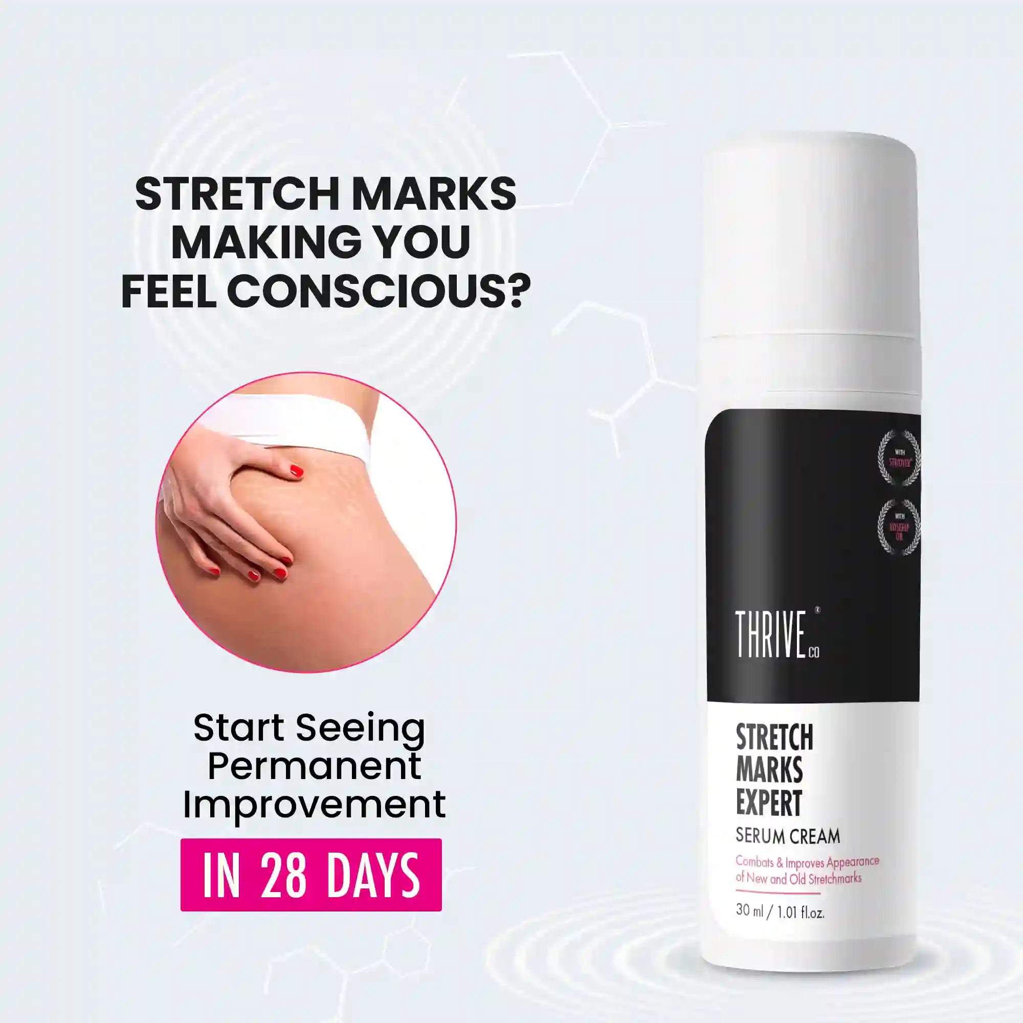 ThriveCo Stretch Marks Expert, Serum Cream for Women, 30ml