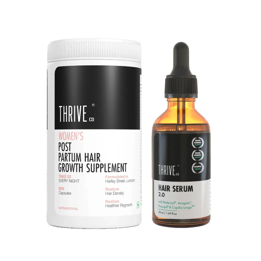 Hair Growth Serum, 50ml + Women's Post Partum Hair Growth Supplement, 60N