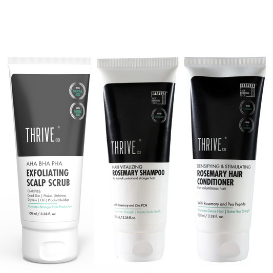 Rosemary Shampoo, Conditioner, AHA BHA Scalp Scrub, 100ml each