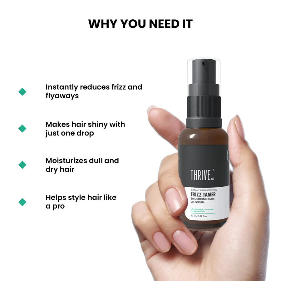 Frizz Tamer Smoothing Hair Oil Serum, Pack of 2 - 30ml each