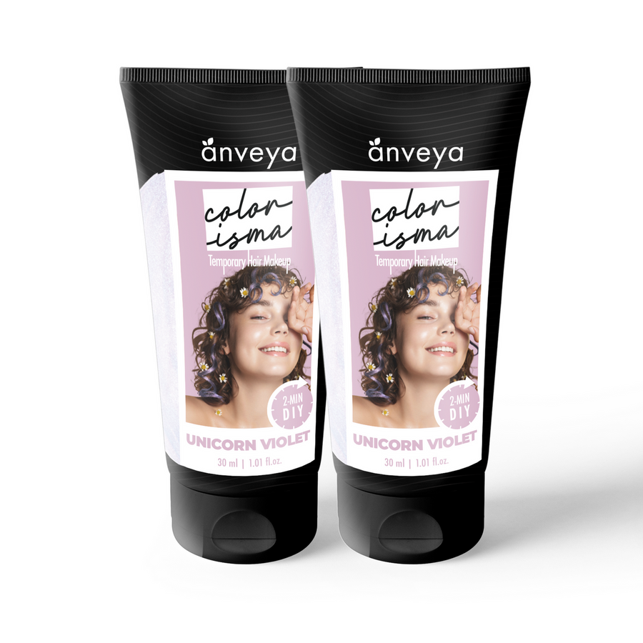 Anveya Colorisma Unicorn Violet Temporary Hair Color, Pack of 2, 30ml each