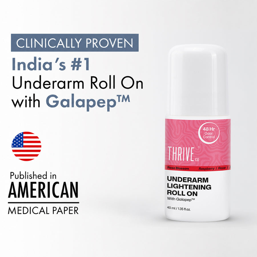 ThriveCo Underarm Lightening Roll on - Rose Blossom, 40ml Pack of 2