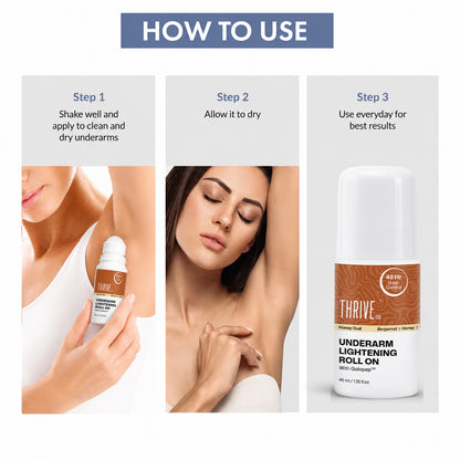 ThriveCo Underarm Lightening Roll on - HONEY OUD, 40ml Pack of 2