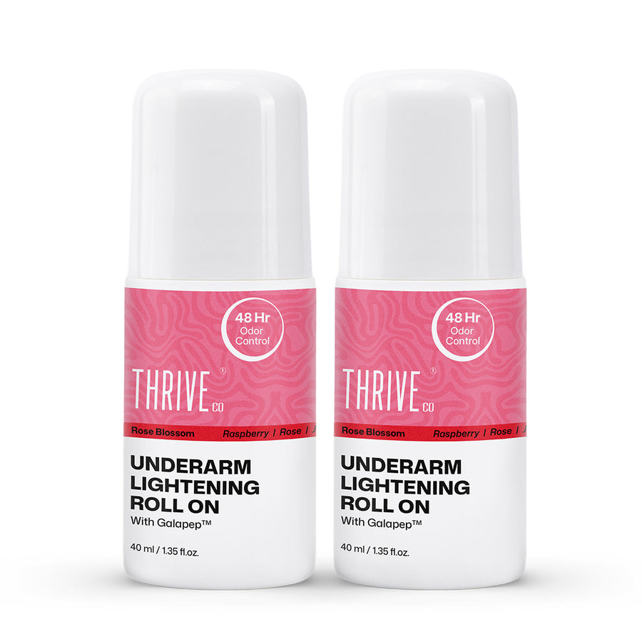 ThriveCo Underarm Lightening Roll on - Rose Blossom, 40ml Pack of 2