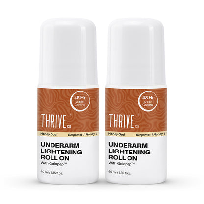 ThriveCo Underarm Lightening Roll on - HONEY OUD, 40ml Pack of 2