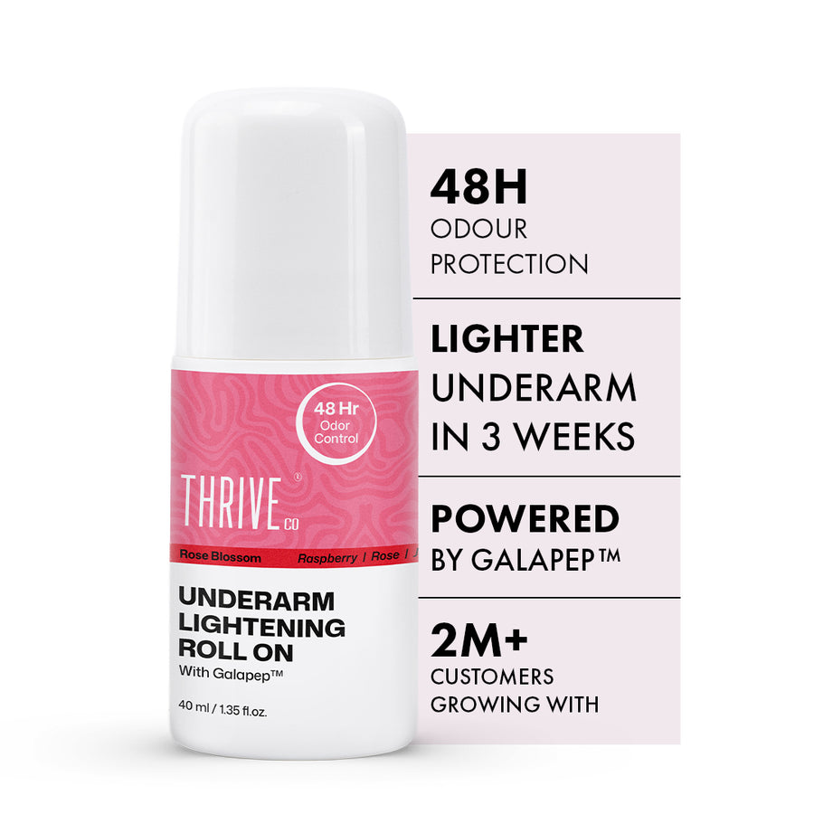 ThriveCo Underarm Lightening Roll on - Rose Blossom, 40ml