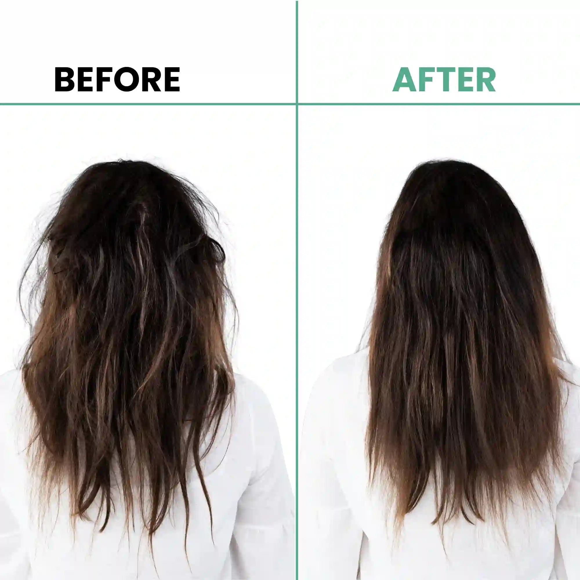 before and after use of ThriveCo hair cream