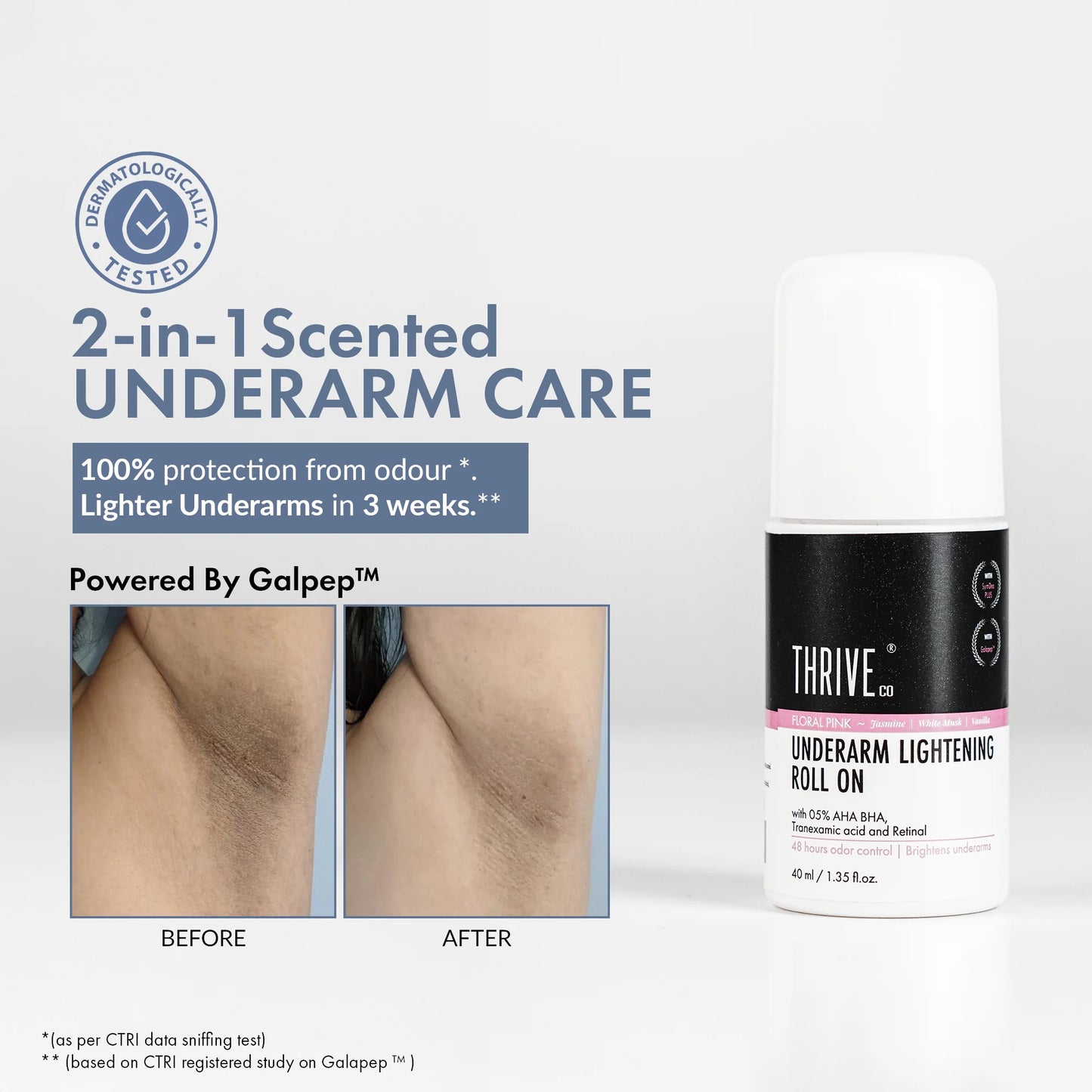 ThriveCo Underarm Lightening Roll on, 40ml