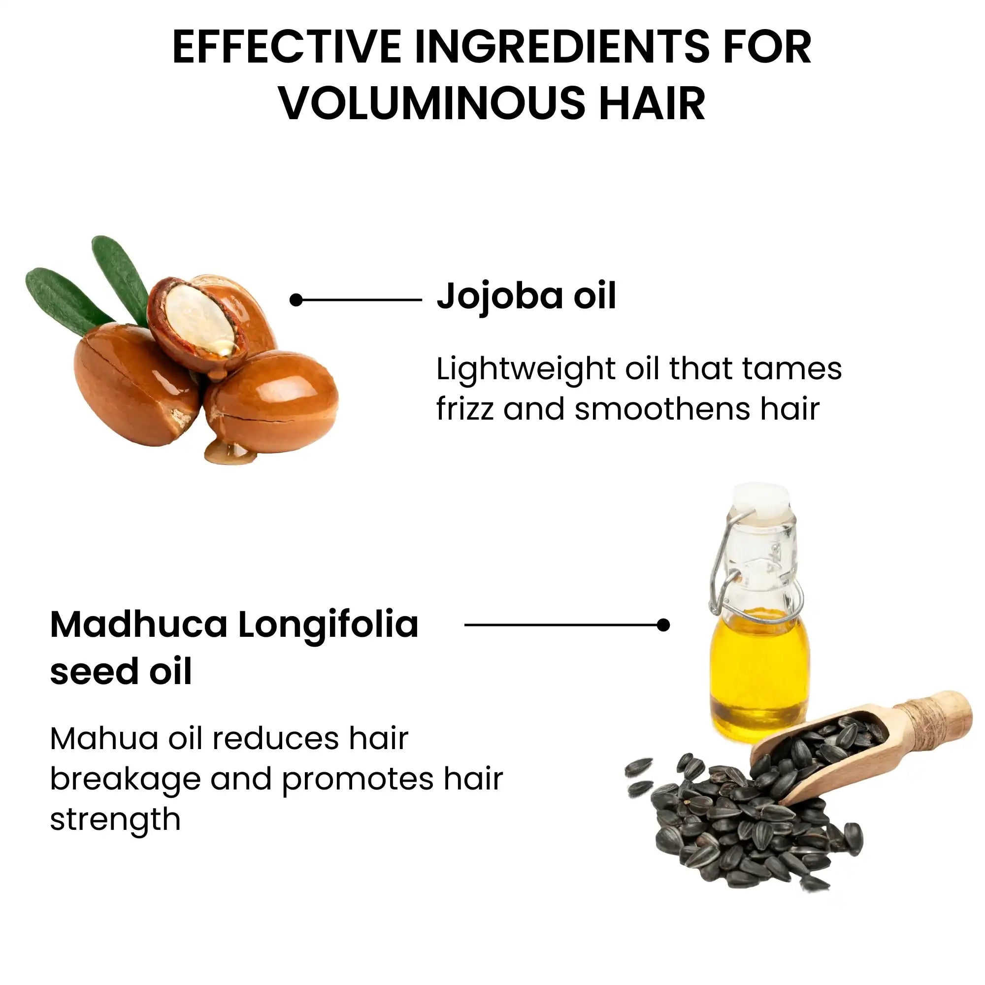 ingredients of ThriveCo Frizz Tamer smoothing hair serum for frizzy hair