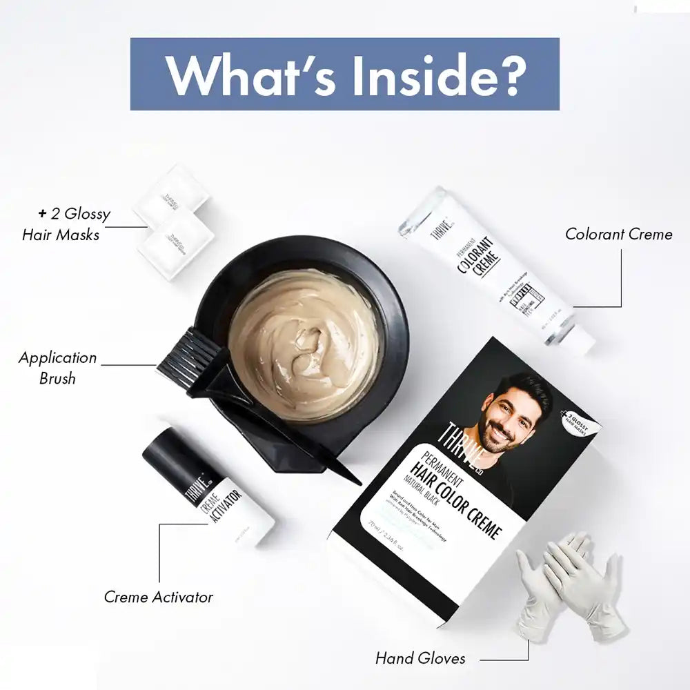 Deal Price: Permanent Hair Color Creme for Men, 70 ml