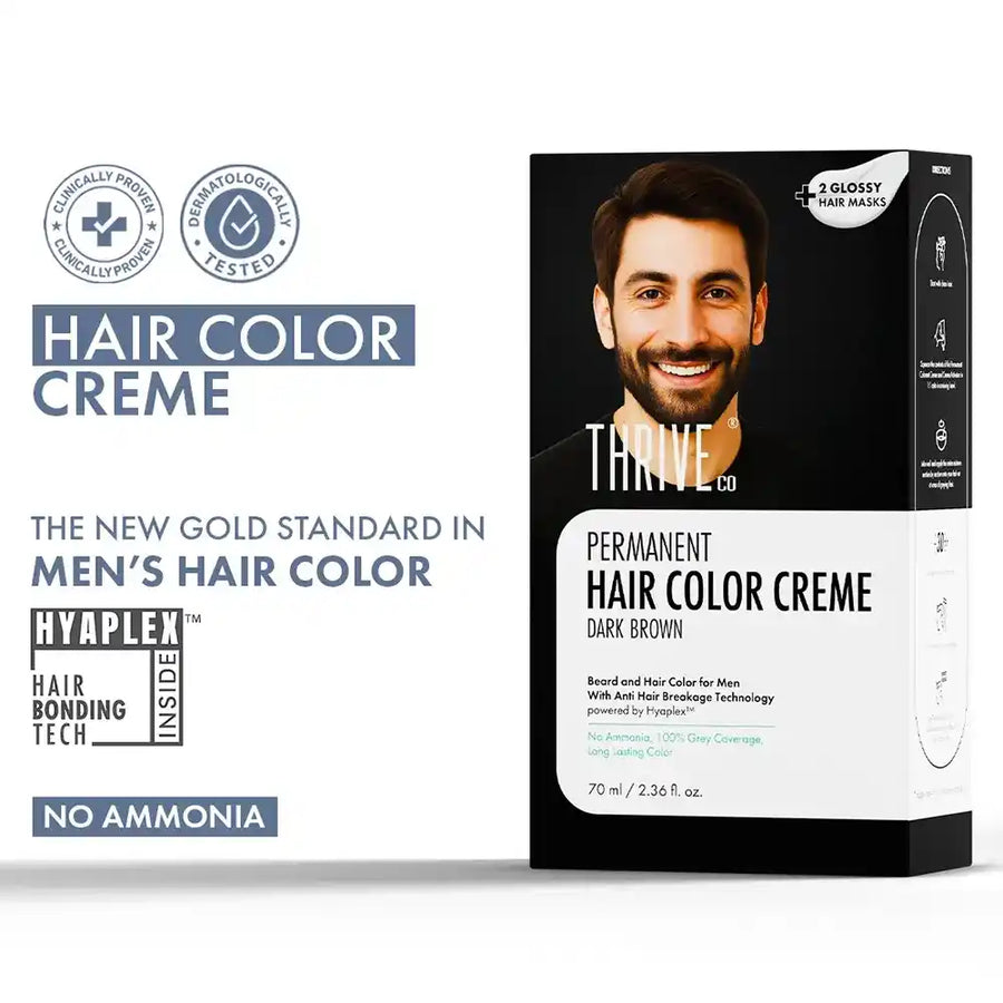 Dark Brown Permanent Hair Color Creme, 70 ml