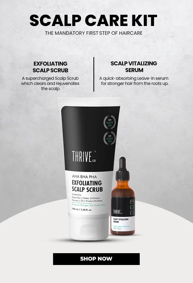 ThriveCo Scalp Care Kit for healthy scalp with Exfoliating Scalp Scrub and Scalp Vitalizing Serum