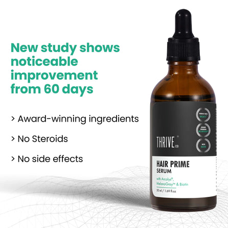 thriveco anti grey hair prime serum for premature greying of hair