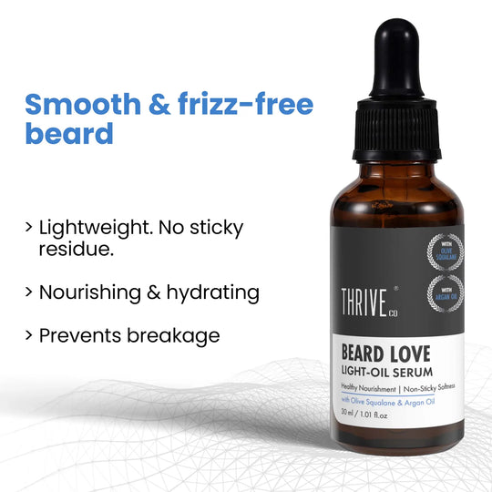 thriveco beard serum for styling your beard