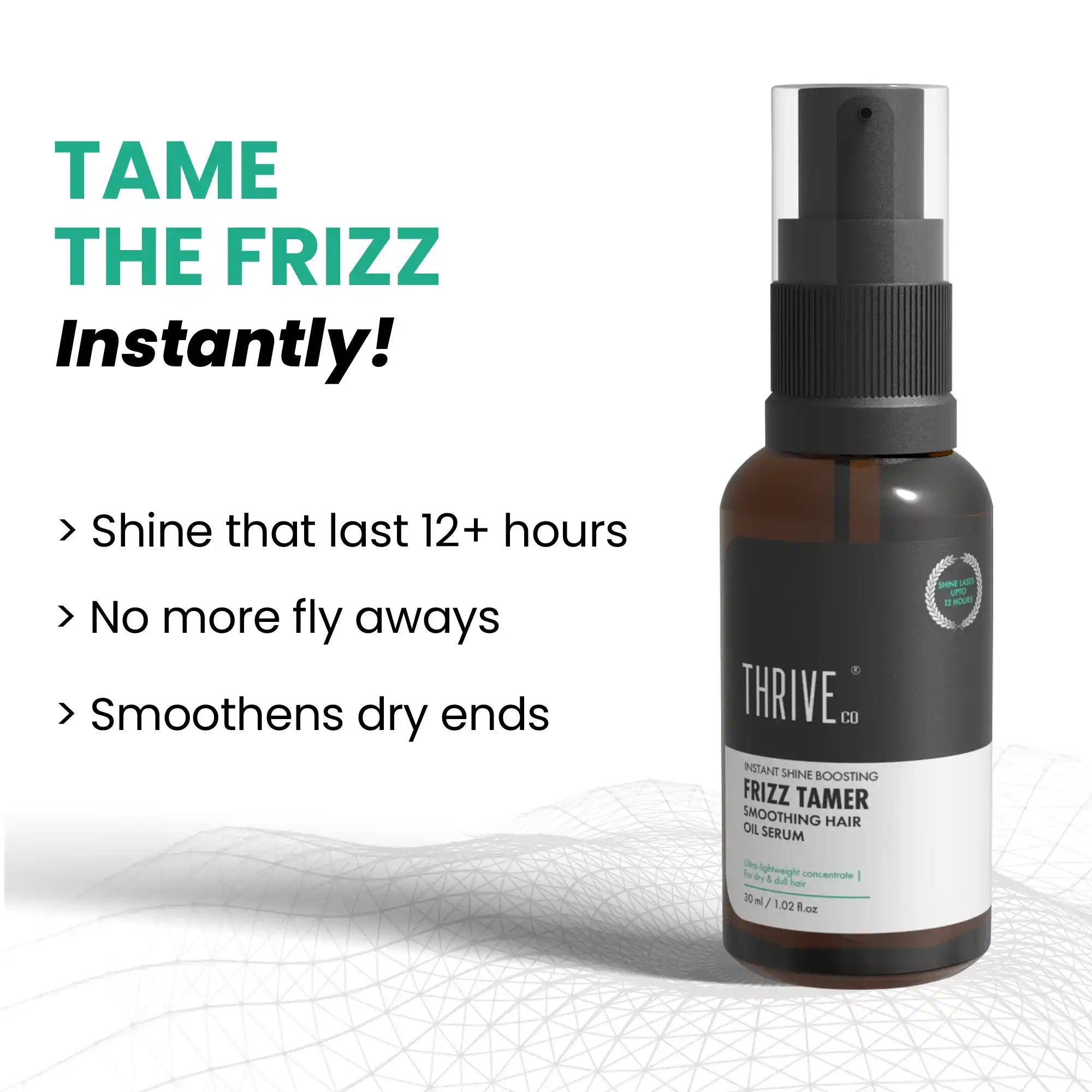 ThriveCo Frizz Tamer Smoothing Hair Oil Serum for frizzy hair