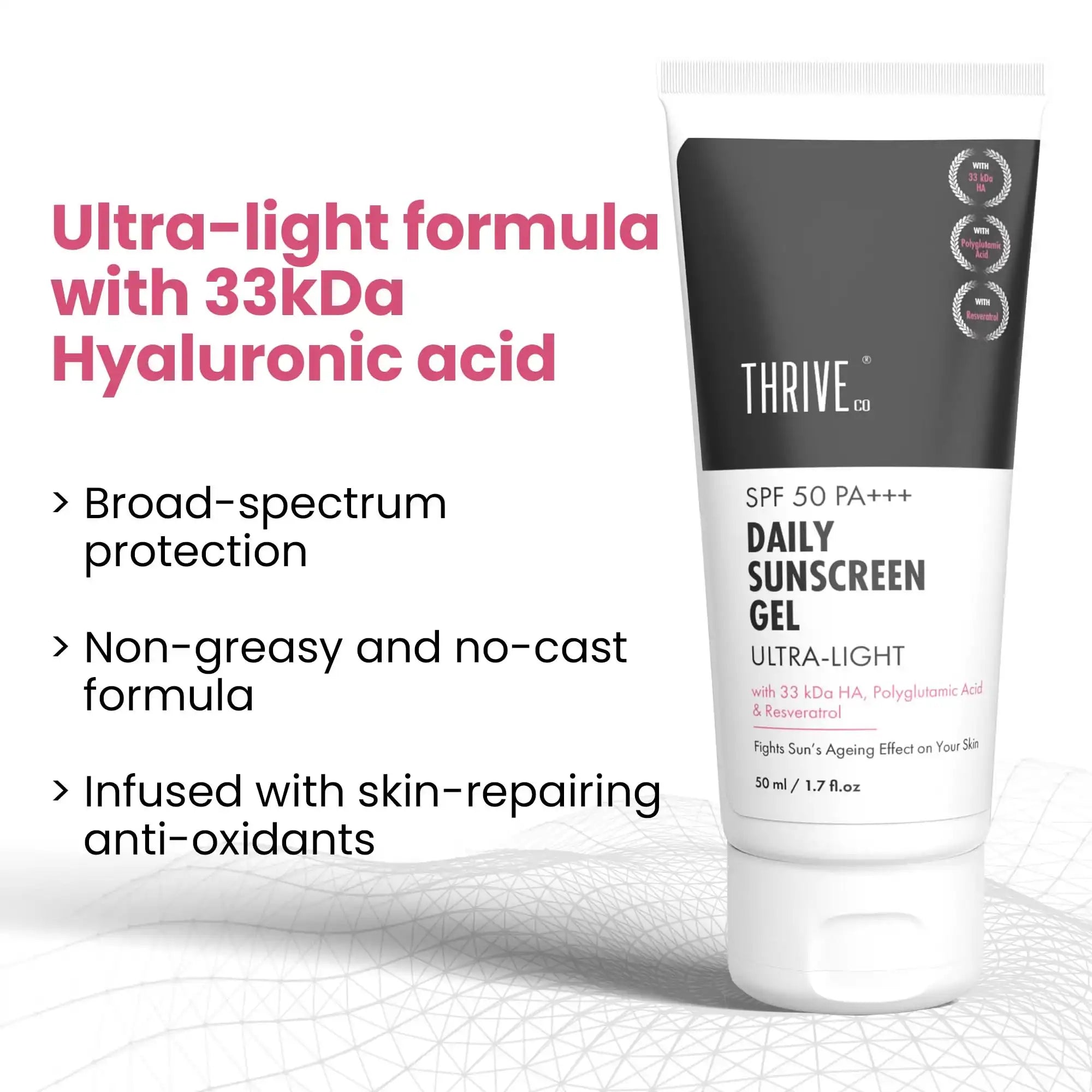 thriveco gel based sunscreen for oily skin