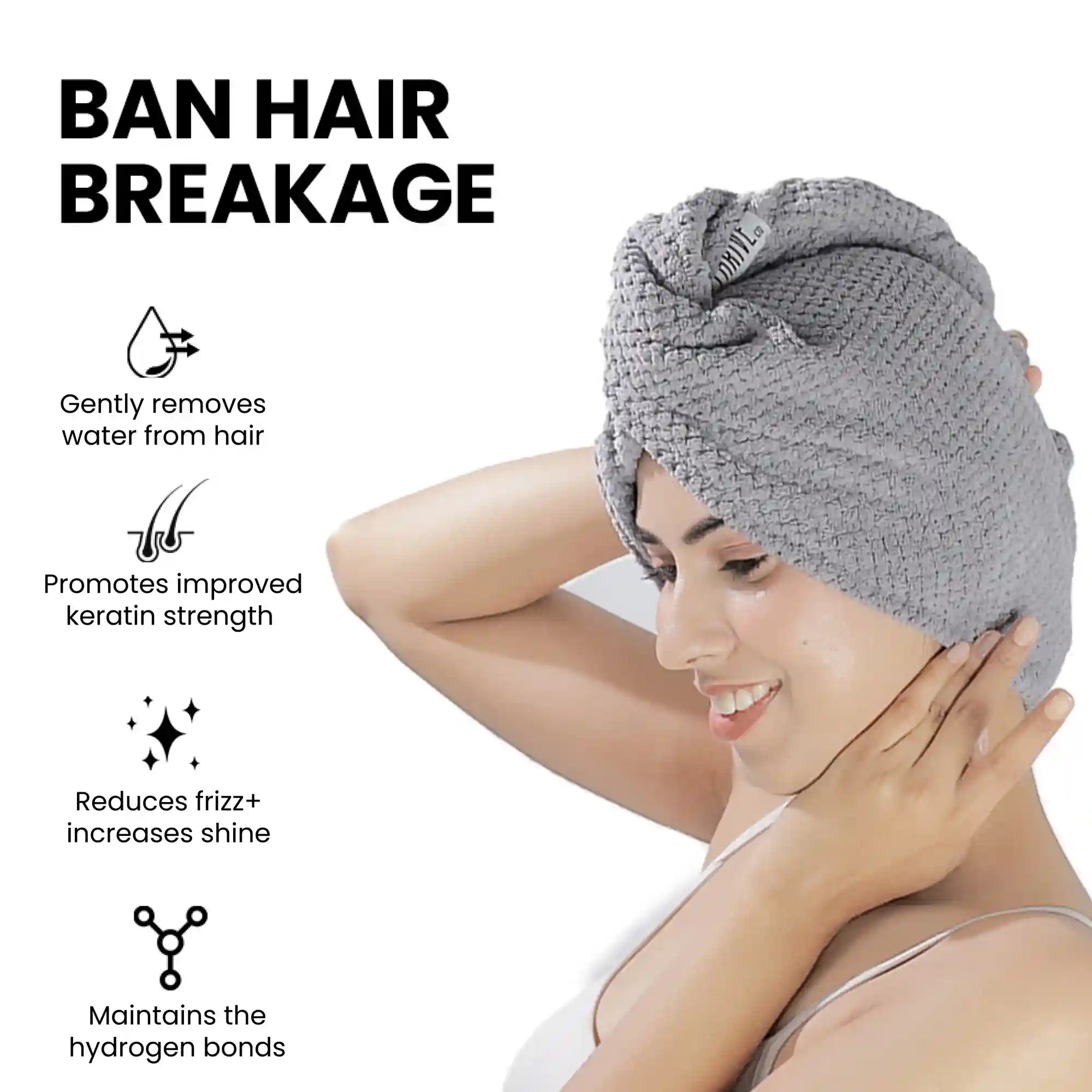 ThriveCo Hair Buddy DAMPdefens™ Hair Towel Wrap