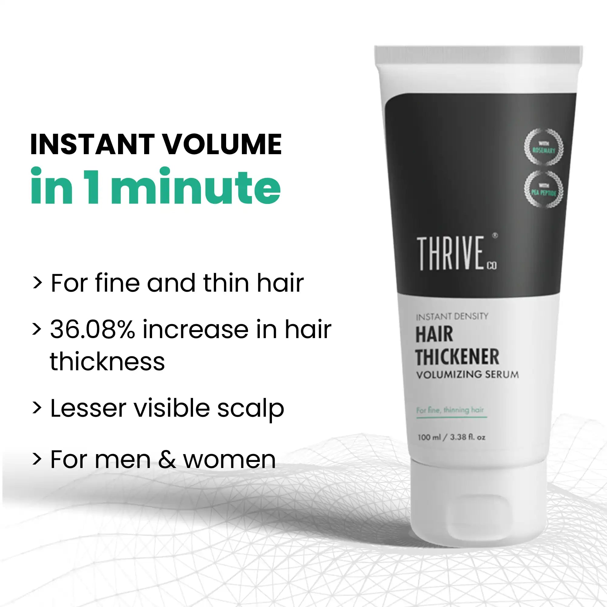 thriveco hair thickener volumizing serum for instant volume