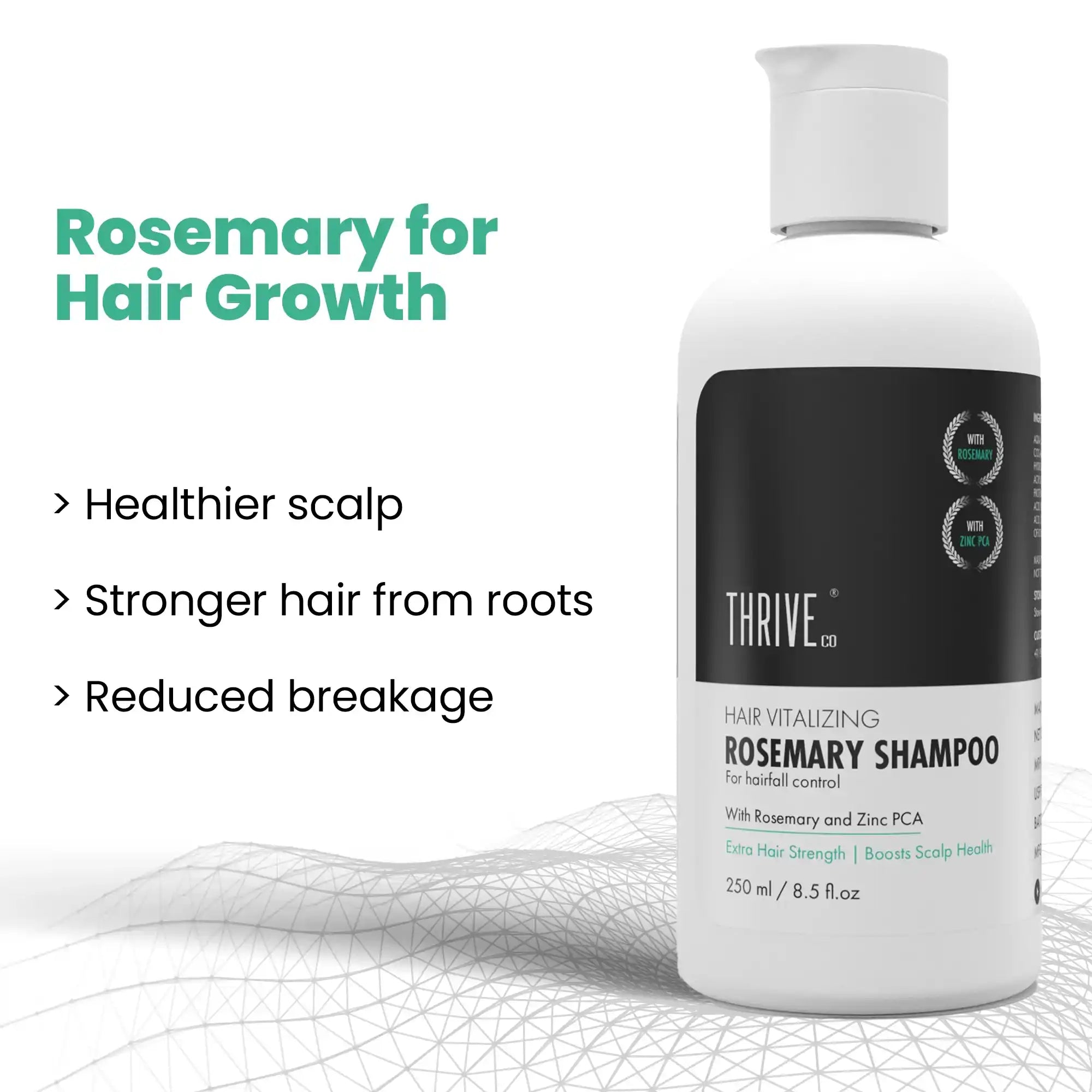 thriveco hair vitalizing rosemary shampoo for hair fall control and hair growth