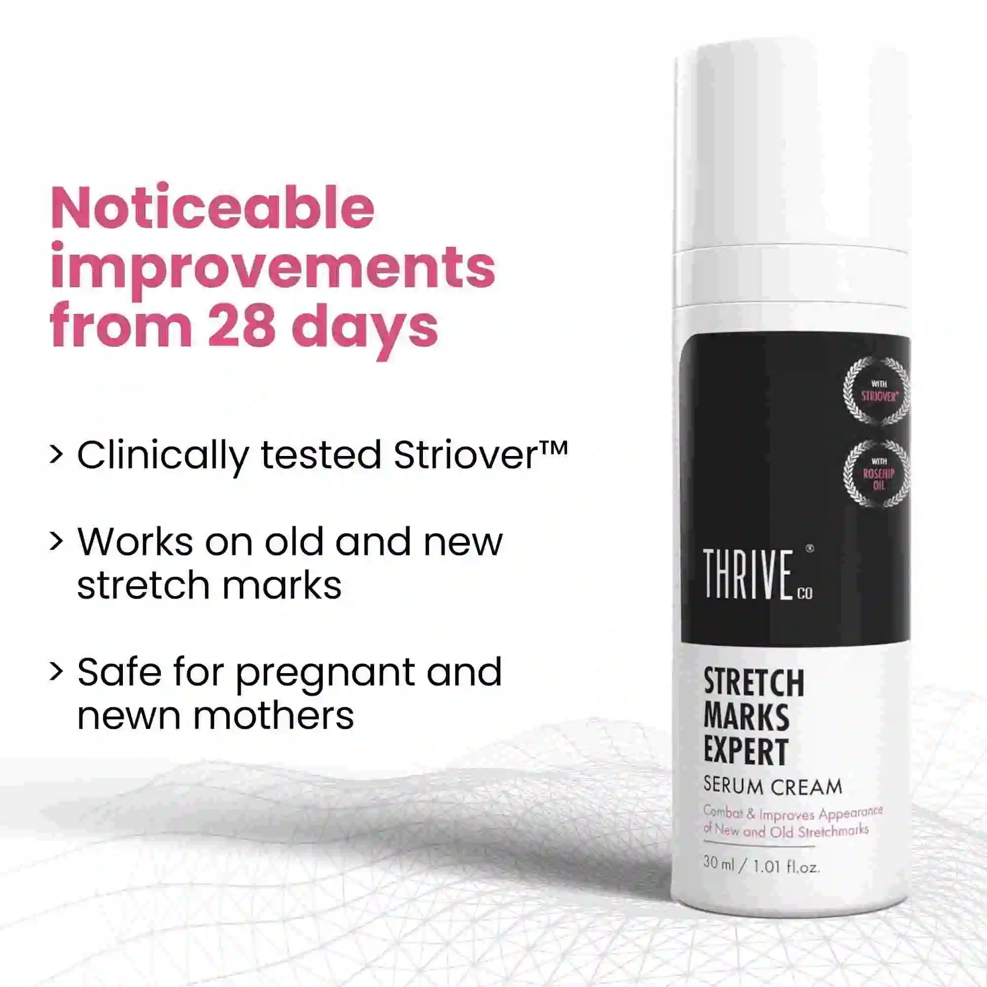 thriveco stretch marks expert serum cream for women