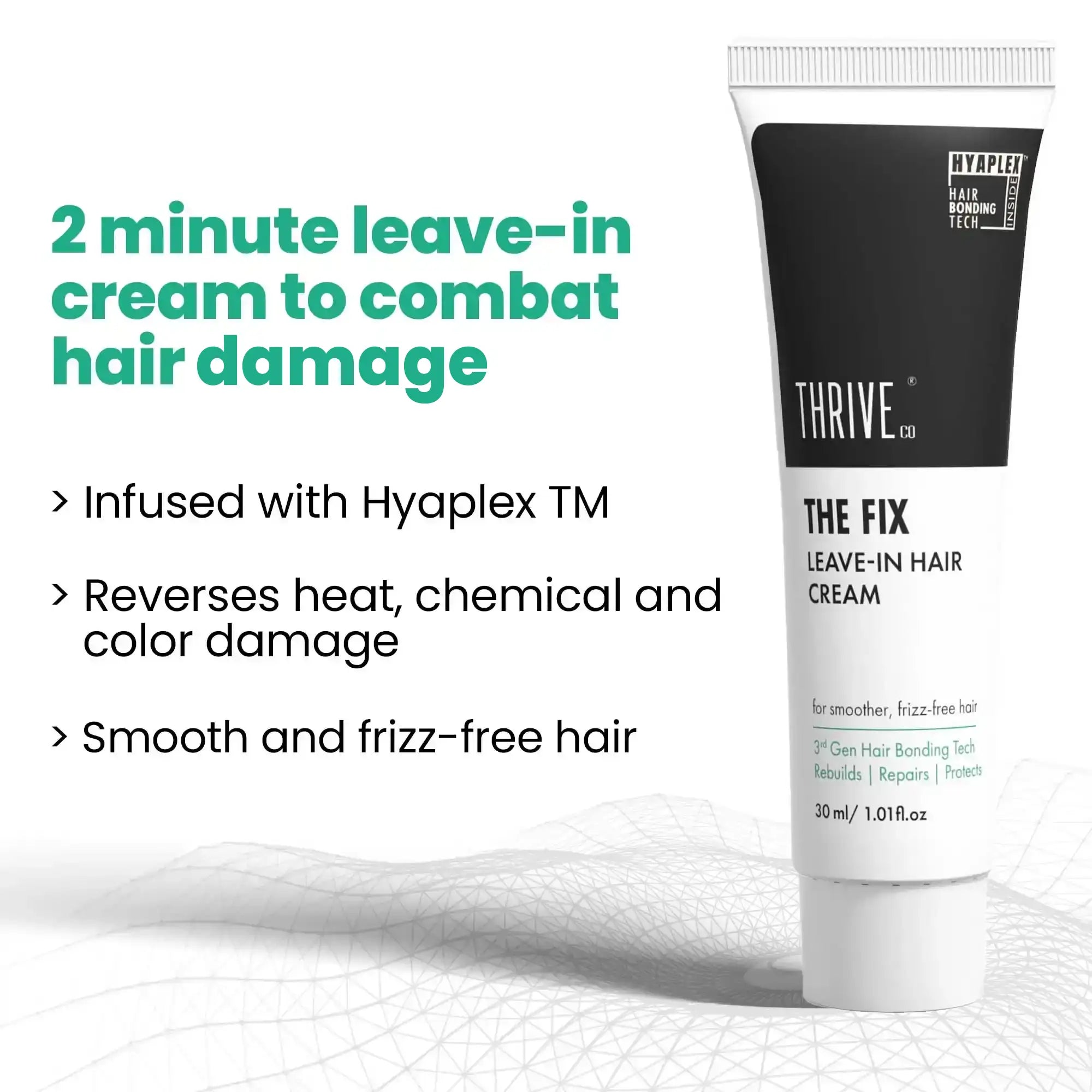 thriveco the fix is a leave-in cream for damaged hair