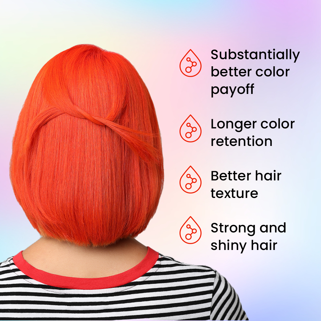 semi permanent orange hair color